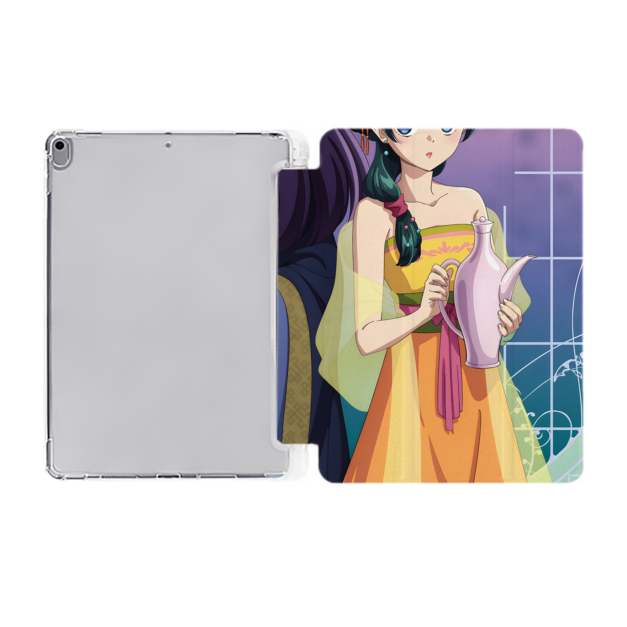 （画像用） 薬屋のひとりごと The Apothecary Diaries IPad ケース ペン収納付き 三つ折りスタンド PUレザー×シリコン 対応機種9.5/10.5/10.9インチ